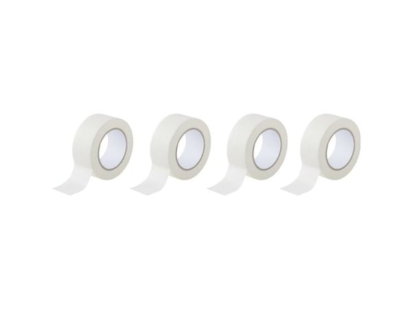 TOOLCRAFT 93038c191 93038c191 Crepebånd Hvid (L x B) 50 m x 50 mm 4 stk