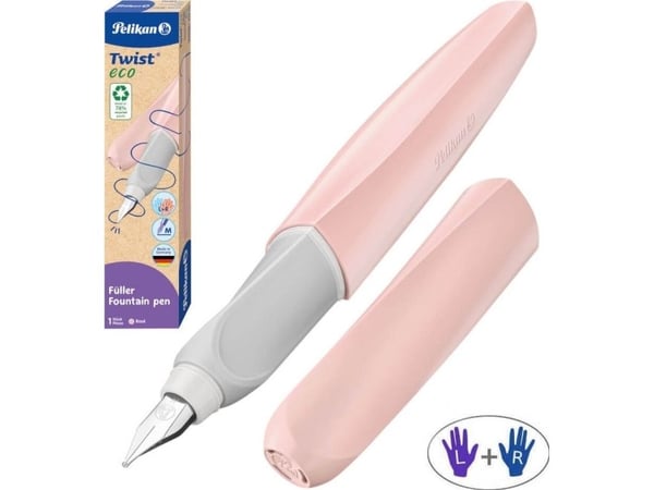 Pelikan 822213, Rosa, Fyllesystem med patron, Assorterte farger, Medium, Ambidekstriøs, Tyskland