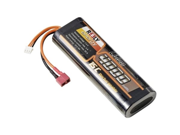 Reely modellbygg-batteripakke (Li-Ion) 7,4 V 4000 mAh celler: 2 15C Hardcase T-stiksystem