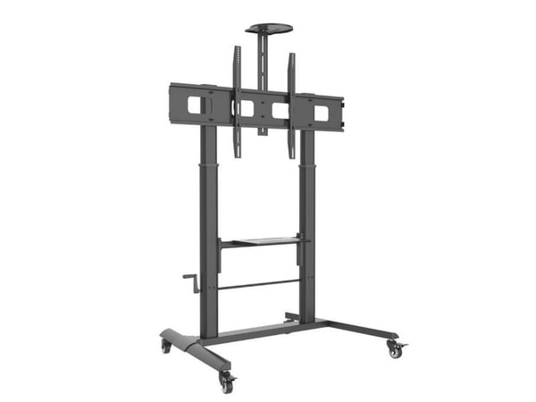 Techly ICA-TR230, Multimediavogn, Sort, Flatskjerm, 120 kg, 132,1 cm (52"), 2,79 m (110")