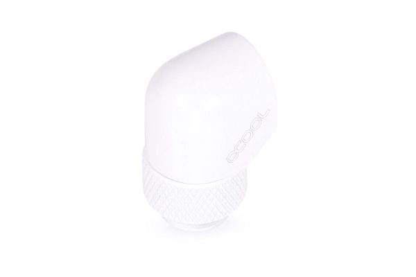 Alphacool jääpuikko L-liitin käännettävä G1/4 ET - G1/4 IT - valkoinen