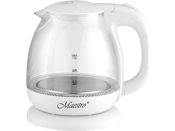 Feel Maestro MR-055-WHITE, 1 l, 1100 W, Vit, Glas, Vattennivå indikator, Överhettningsskydd