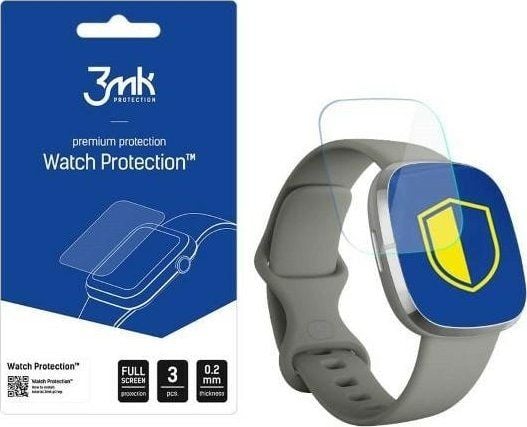 3MK FOLIA ARC for Fitbit Sense heldekkende skjerm