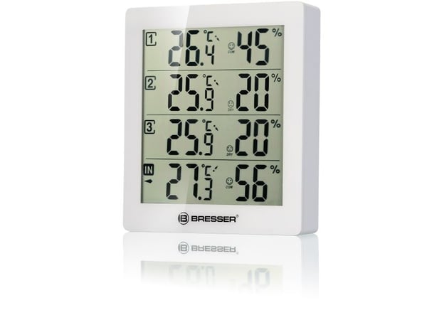Bresser Temeo Hygro Quadro - Termohygrometer - digital - hvit