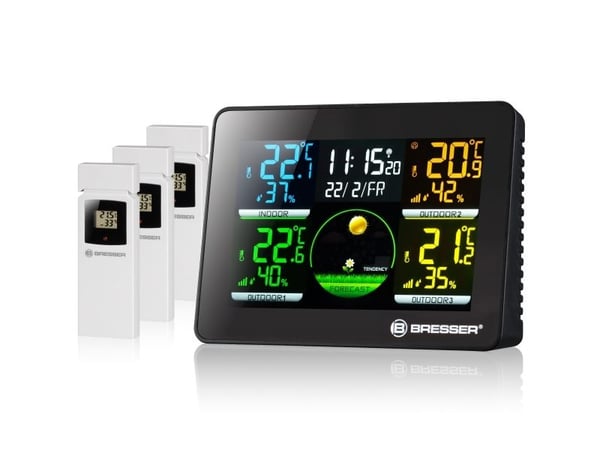 Bresser Thermo Hygro Quadro NLX - Værstasjon - svart