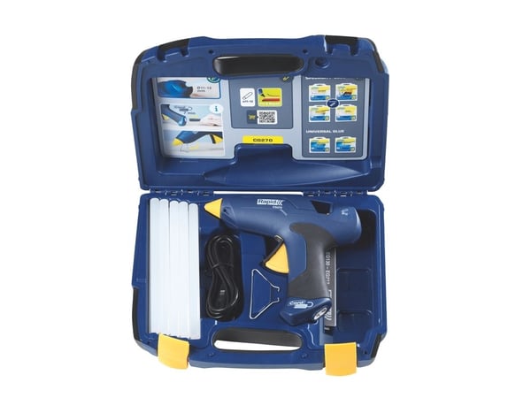 Rapid CG270, Elektrisk limpistol, Sort, Blå, Gult, Akrylonitril-butadien-styren (ABS), Metall, 5,83 g/min, 3 s, 1,2 cm