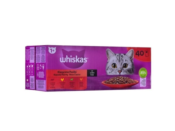 Whiskas Classic Mix-måltider i sausblanding for katter 40 x 85 g