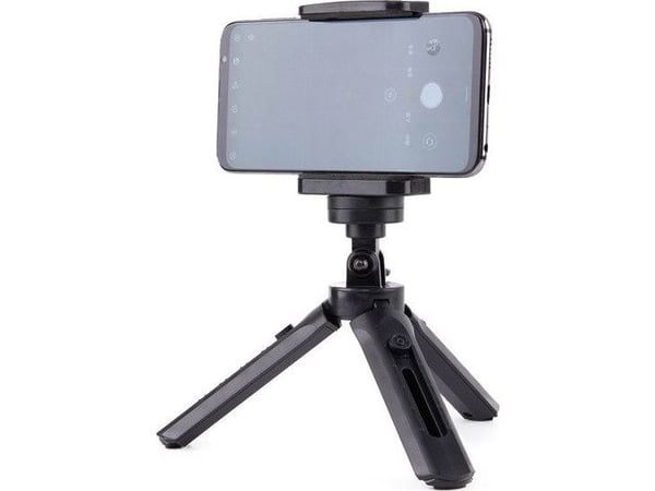 Mini stativ selfie-stick holder til telefonkamera GoPro 16–21 cm svart