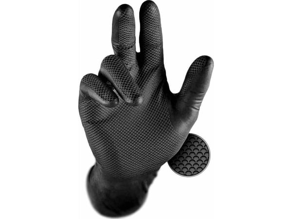 Grippaz nitrilhansker 246 Black, 50 stk