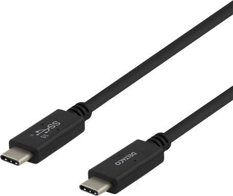 DELTACO USB-C - USB-C cable, 0.5 m, USB 3.1 Gen 2, E-marker chipset, 10