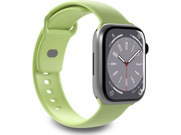 PURO ICON - Elastinen hihna Apple Watchille 38/40/41 mm (S/M &amp; M/L) (Matcha Green)