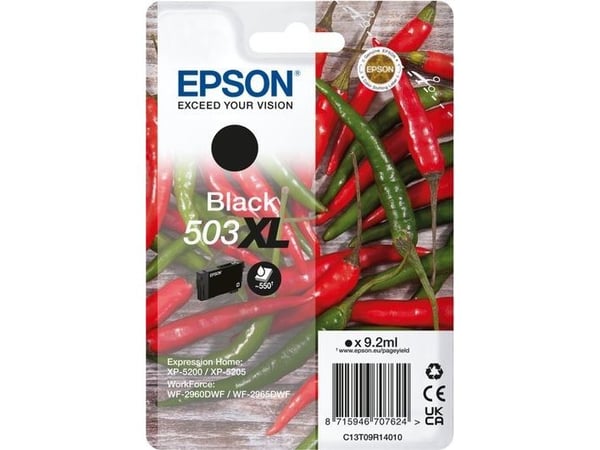 Epson 503XL, Korkea (XL) värintuotto, 9,2 ml, 550 sivua, 1 kpl, Kertapakkaus