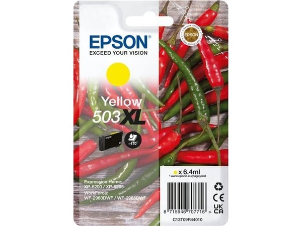 Epson 503XL, Korkea (XL) värintuotto, 6,4 ml, 503 sivua, 1 kpl, Kertapakkaus