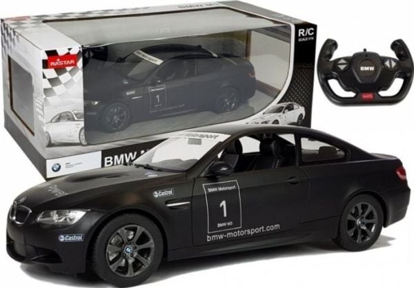 Rastar RC-bil BMW M3 1:14 svart med fjernkontroll