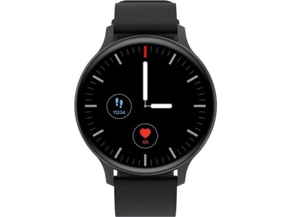Canyon SW-68 - Metall - smartklokke med stropp - silikon - display 1.28" - 64 MB - Bluetooth - 50.6 g - svart