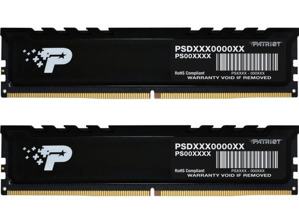 Patriot Signature Premium - DDR5 - sett - 32 GB: 2 x 16 GB - DIMM 288-pin - 5600 MT/s / PC5-44800 - CL46 - 1.1 V - ikke-bufret - on-die ECC