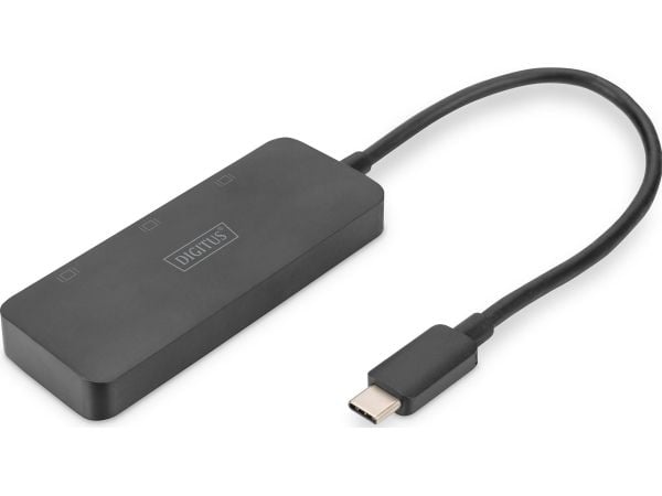 DIGITUS MST Hub - Videosplitter - USB-C - 3 x DisplayPort - stasjonær