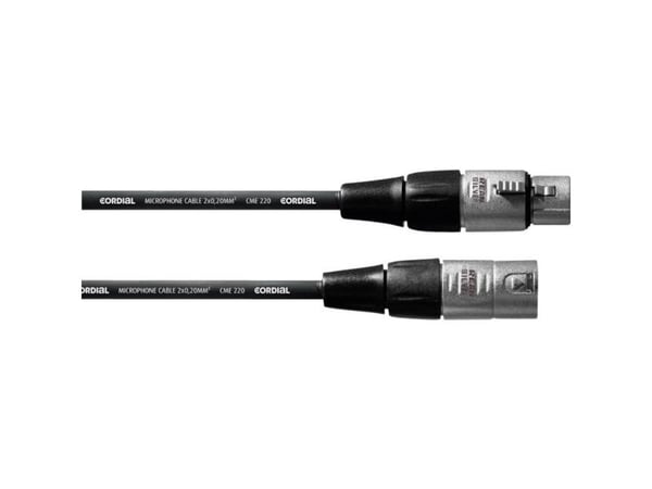 Cordial CFM 20 XLR forbindelseskabel [1x XLR-tilkobling - 1x XLR-plugg] 20,00 m sort