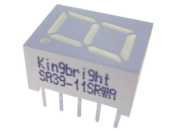 Kingbright 7-segmentsdisplay grön 10 mm 2,2 V Ciffertal: 1 SA39-11GWA