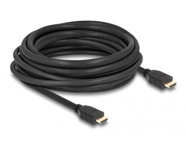 Delock - Høyhastighets - HDMI-kabel med Ethernet - HDMI hann til HDMI hann - 7,0 m - Svart - Støtter 8K 60 Hz, opptil 48 Gbps dataoverføringshastig...