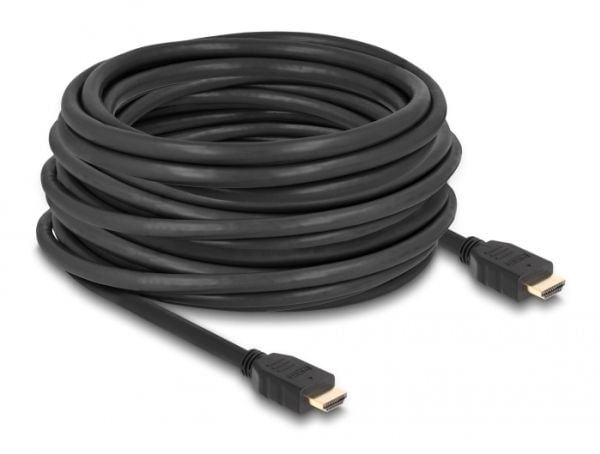 Cable Delock Delock - Høyhastighet - HDMI-kabel med Ethernet - HDMI hann til HDMI hann - 12 m - Svart - Støtter 8K 60 Hz, opptil 48 Gbps dataoverfø...