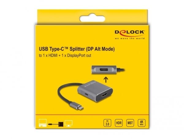 DeLOCK USB Typ-C Splitter zu 1x HDMI, 1 kpl, 1 kpl