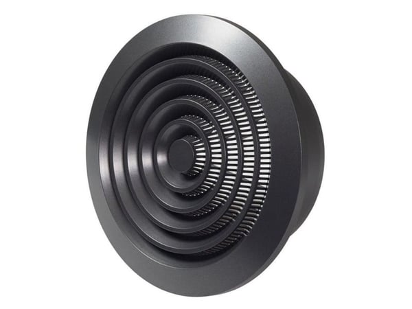 Ventilationsgaller i plast D125 mm antracit