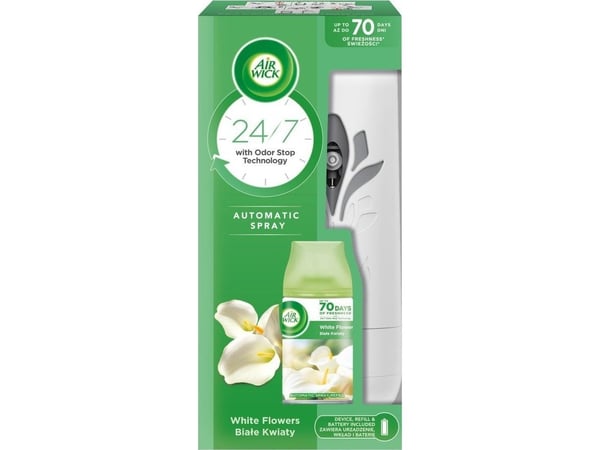 Air Wick automatisk luftfrisker med refill Hvit blomster 250 ml