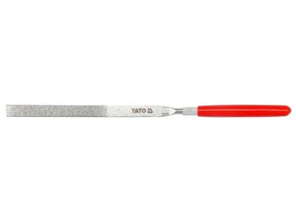 Yato YT-6140, Viila, Litteä viila, Metalli, Hiiliteräs, Polyvinyylikloridi (PVC), Punainen