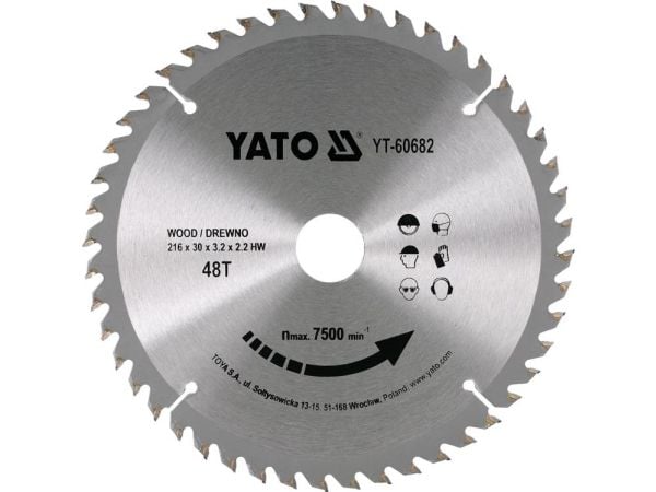 YATO BESØKSMÅL Sag 216 x 30 mm 48-TAKER 60682