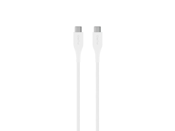 Puro - USB-kabel - USB-C (hann) reversibel til USB-C (hann) reversibel - USB 2.0 - 2 A - 1 m - hvit