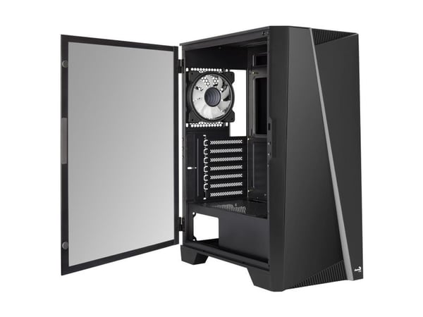 Aerocool Mirage, Midi Tower, PC, Svart, ATX, micro ATX, Mini-ITX, ABS, SPCC, Härdat glas, Blå, Grön, Röd