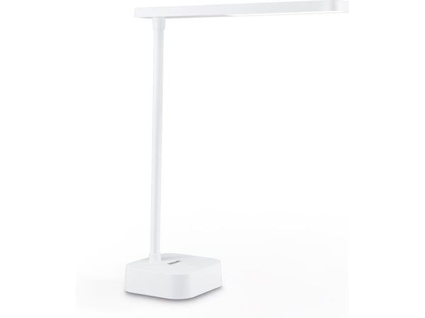 Philips Funksjonell Tilpa-skrivebordslampe, Hvit, Plast, Soverom, Stue, Kontor, Tidsriktig, IP20, III