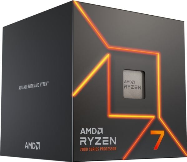 AMD Ryzen™ 7 7700 - 3,8 GHz/5,3 GHz - 8 ydintä - 16 säiettä - 32 Mt välimuisti - Kanta AM5 - Laatikko | AMD Wraith Prism
