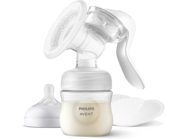 Philips AVENT SCF430/20 Manuell bröstpump, Manuell, Transparent, Vit