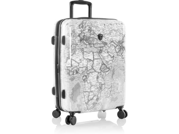 Heys Journey 3G Fashion Spinner 66 cm -matkalaukku, mustavalkoinen kartta