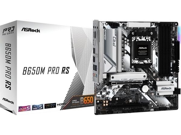 ASRock B650M PRO RS - Hovedkort - micro ATX - Socket AM5 - AMD B650 Chipset - USB-C 3.2 Gen2, USB-C 3.2 Gen 1, USB 3.2 Gen 2, USB 3.2 Gen 1 - 2.5 G...