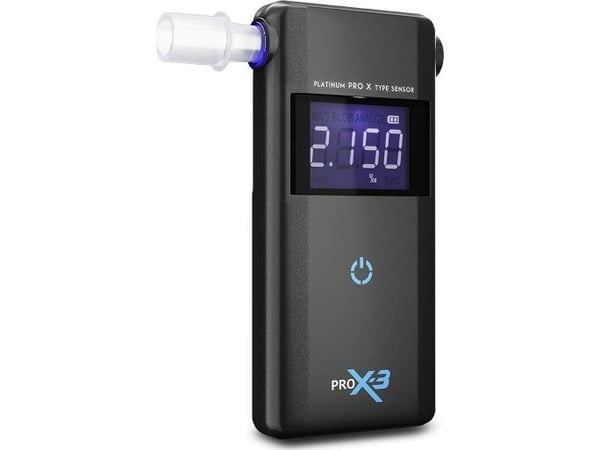 AlcoFind PRO X-3 | Elektrokemisk andningsapparat | med platinasensor, 2 x AAA