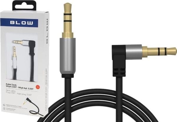 Blåsekabel Jack-Jack-kabel 3,5 stereo vinklet (blåse, 1 m) Blåsekabel Jack-Jack-kabel 3,5 stereo vinklet (blåse, 1 m)