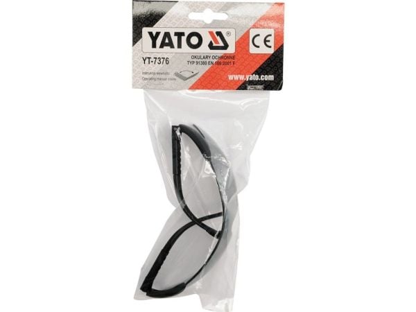 Yato YT-7376, Vernebriller, Alle kjønn, Grå, Nylon, Polykarbonat, Polybag