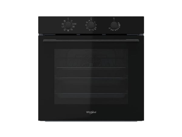 Whirlpool OMK38HU0B - Ovn - innebygd - fordypning - bredde: 56 cm - dybde: 56 cm - høyde: 58.3 cm - med selvrens - Klasse A - svart
