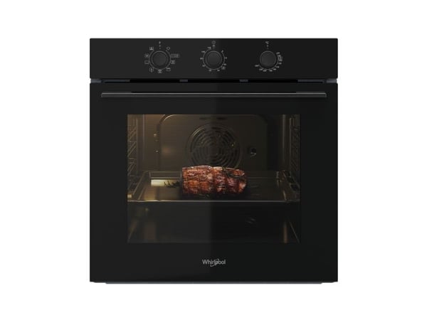 Whirlpool OMK38HU0B - Ovn - innebygd - fordypning - bredde: 56 cm - dybde: 56 cm - høyde: 58.3 cm - med selvrens - Klasse A - svart