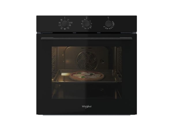 Whirlpool OMK38HU0B - Ovn - innebygd - fordypning - bredde: 56 cm - dybde: 56 cm - høyde: 58.3 cm - med selvrens - Klasse A - svart