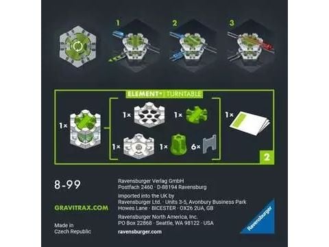 Ravensburger GraviTrax PRO Element platespiller, Legetøj marmorkuglebane, 8 År