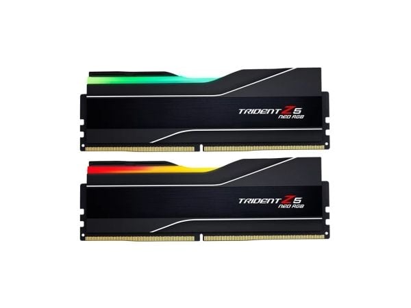 G.Skill Trident Z5 Neo RGB - DDR5 - sett - 96 GB: 2 x 48 GB - DIMM 288-pin - 5600 MHz / PC5-44800 - CL40 - 1.25 V - ikke-bufret - on-die ECC - svart