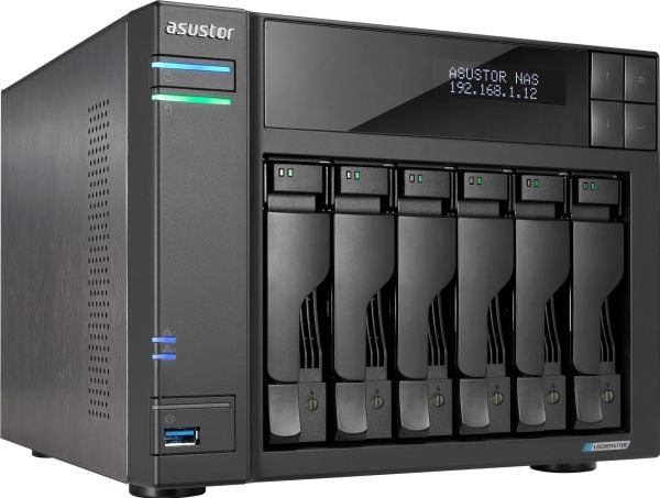 Asustor LOCKERSTOR 6, NAS, Työpöytä, Intel® Celeron®, N5105, Musta