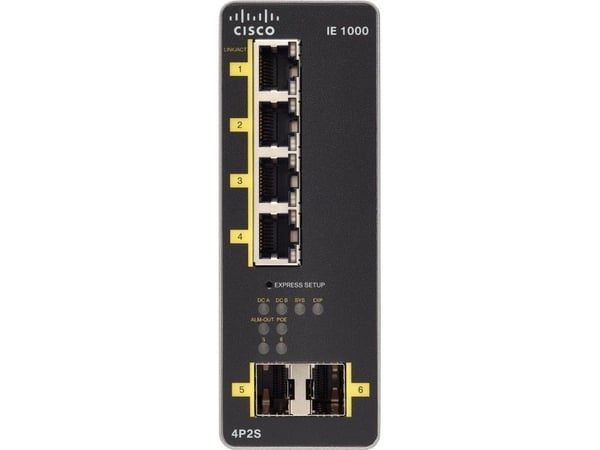 Cisco Industrial Ethernet 1000 Series - Switch - Styrt - 4 x 10/100/1000 (PoE+) + 2 x 1000Base-X SFP (opplink) - DIN-skinnemonterbar - PoE+