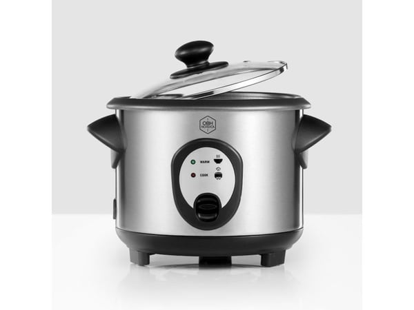 OBH Nordica Riskoker Inox - Riskoker - 1,8 liter - 400 W - grå/rustfritt stål