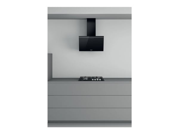 Whirlpool AKR 62F LT K - Panser - skorsteinvinklet - bredde: 59.8 cm - dybde: 32.6 cm - ekstraksjon og resirkulasjon (-) - svart