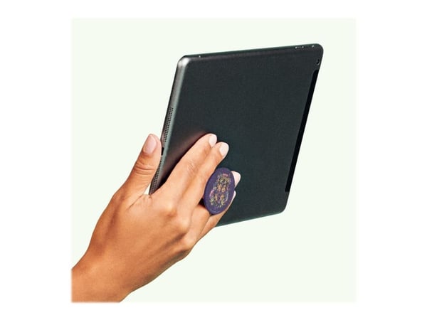 PopSockets PopGrip - Fingergrip/støtteben for mobiltelefon - utskiftelig - Glitter Hogwarts Floral